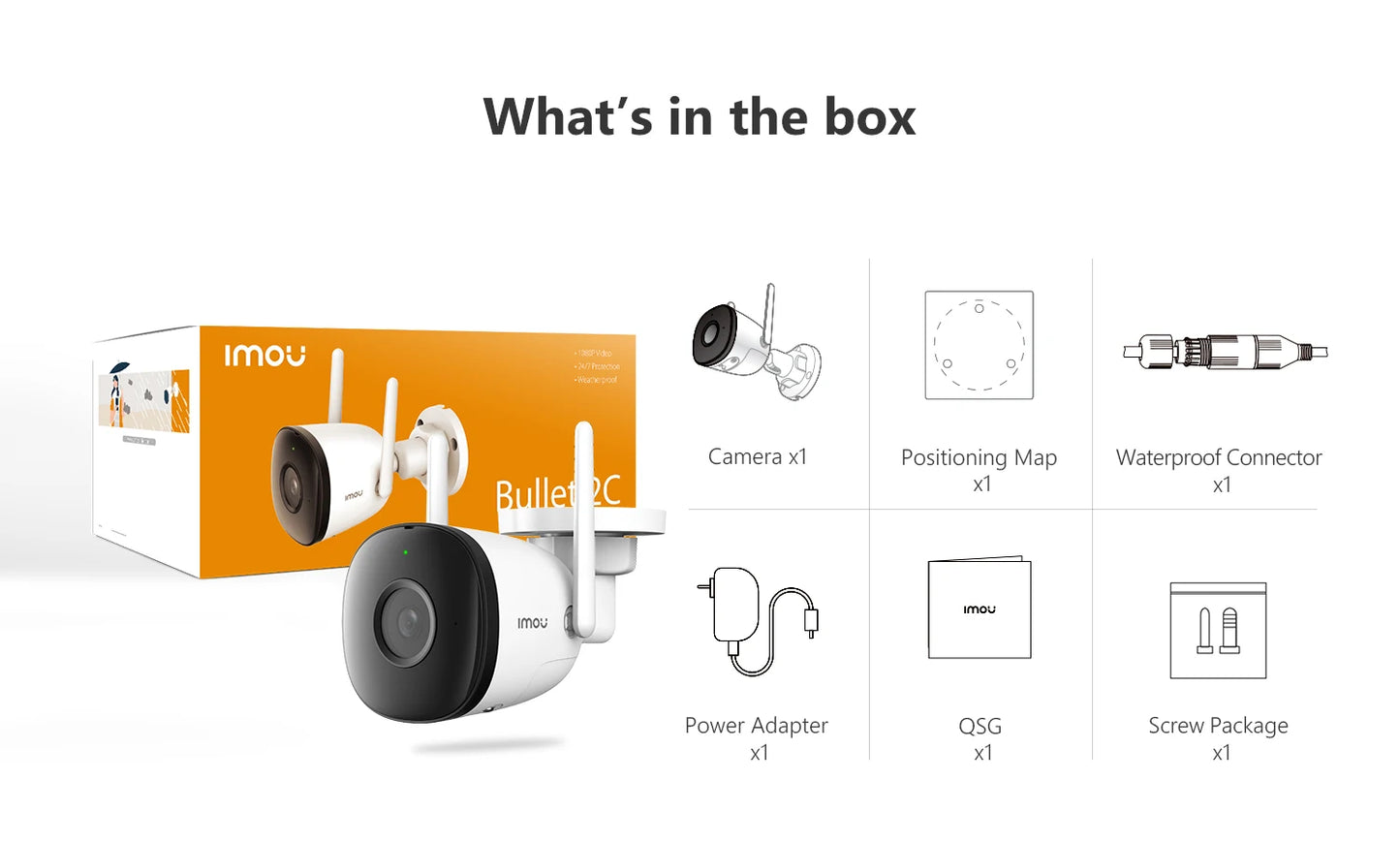 4MP Outdoor WiFi Bullet Camera – Weatherproof & AI Detection