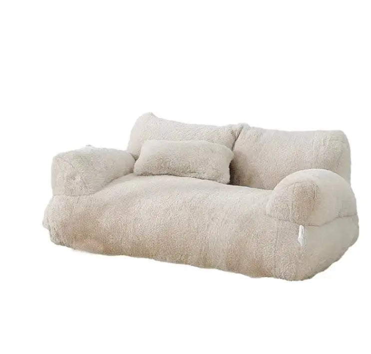 Plush Cat & Dog Bed – Washable, Warm, Cozy Pet Nest Sofa