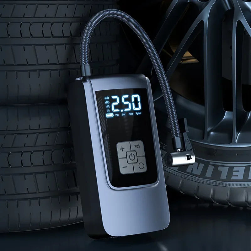 Portable Electric Air Compressor Pump – Car, Motorcycle & Bike Tire Inflator