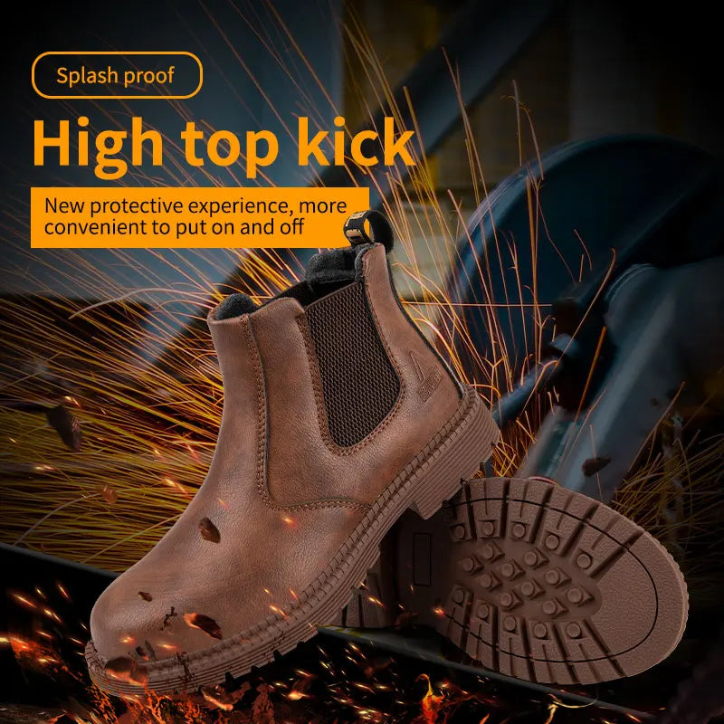 Cartmela 2023 Men’s Leather Safety Boots