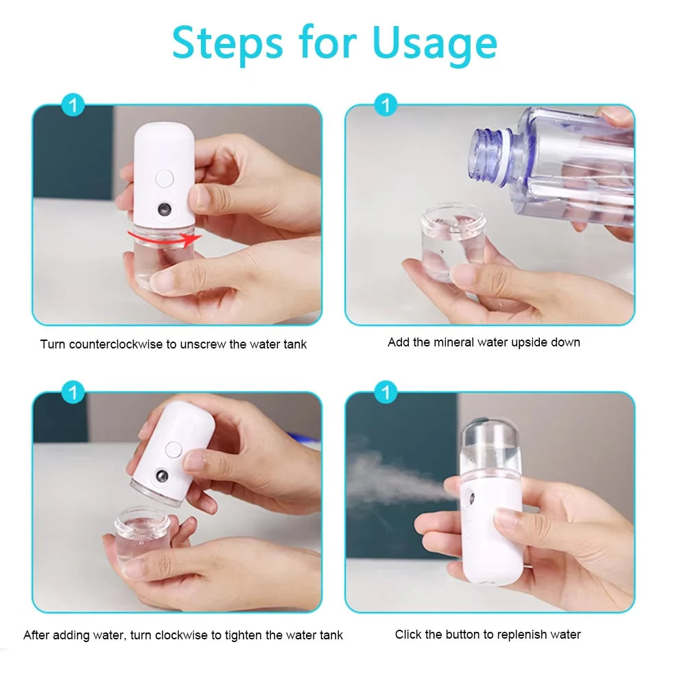 30ml Mini Portable Rechargeable Cool Mist Humidifier