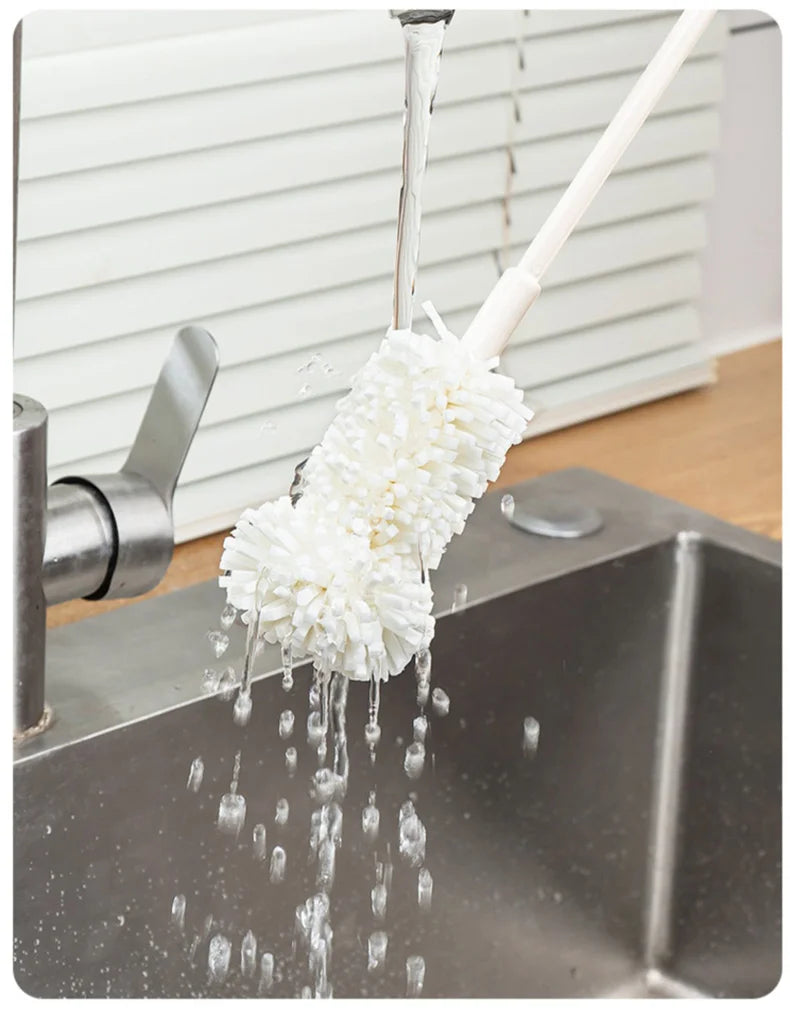 Long Handle Sponge Cup Brush – Bottle & Glass Cleaner Tool
