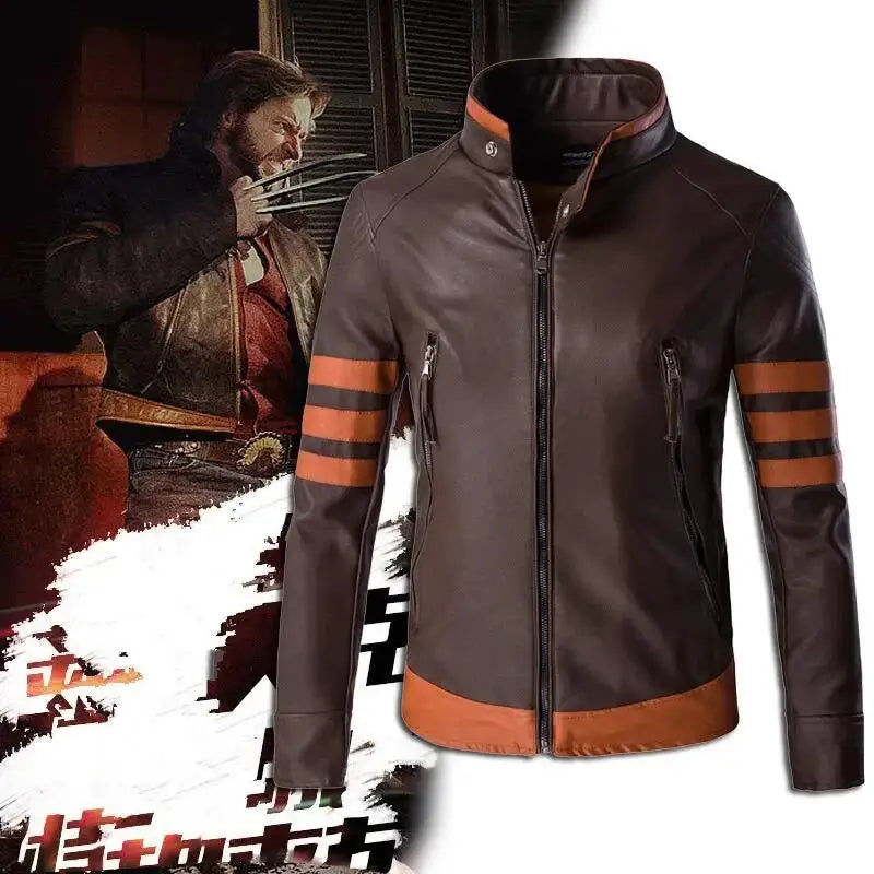 Cartmela Wolverine-Inspired Men’s PU Leather Jacket