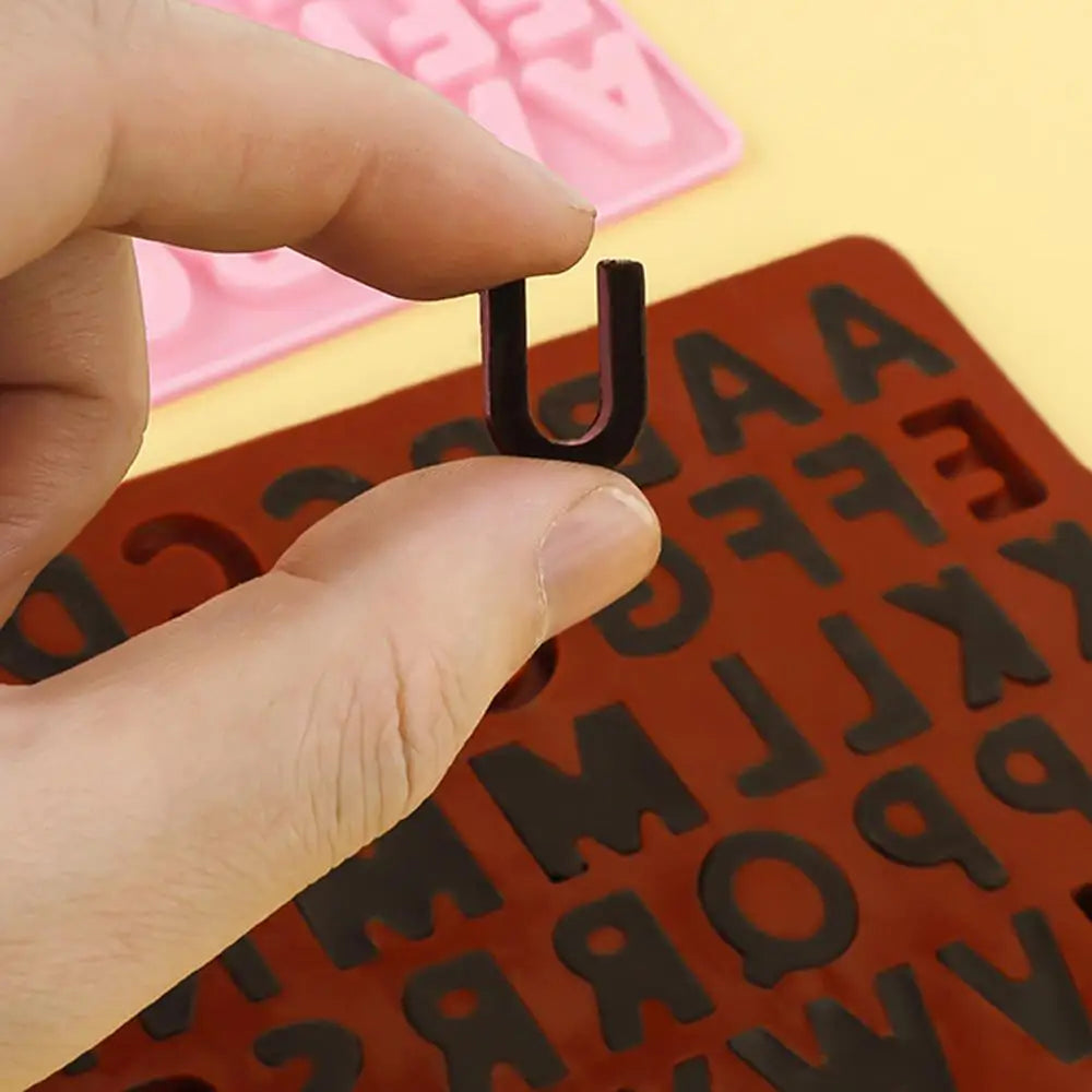 Alphabet Letter Silicone Molds for Chocolate & Cake Decorations