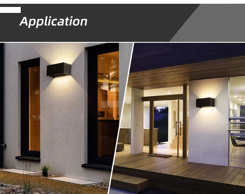 Waterproof Aluminum LED Wall Lamp – 12W/24W Indoor Outdoor Light