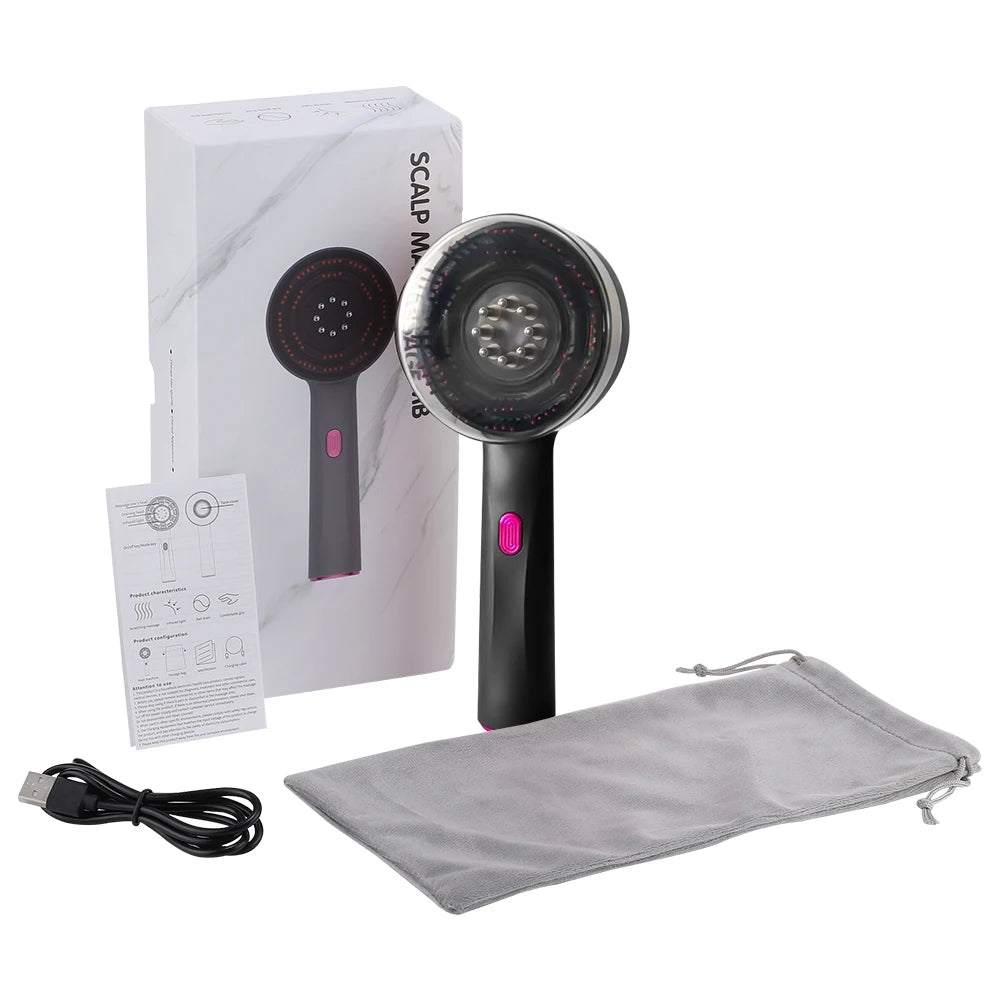 Electric Hair Regrowth Brush – Infrared Scalp Massager Comb