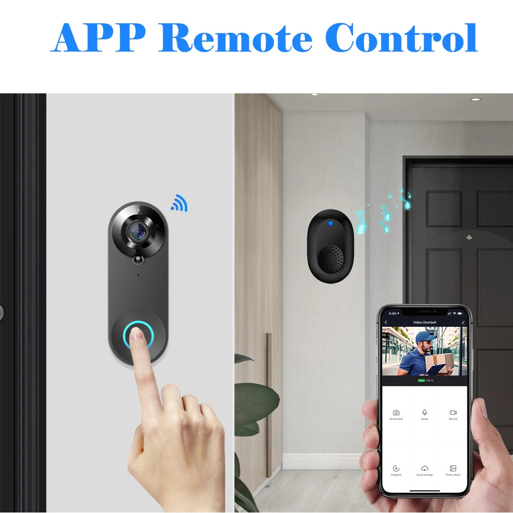 Cartmela 1080P WiFi Smart Video Doorbell | Wireless Home Security Camera