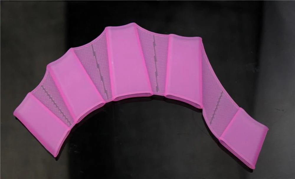 Silicone Webbed Swim Gloves – Training Fins for Adults & Kids