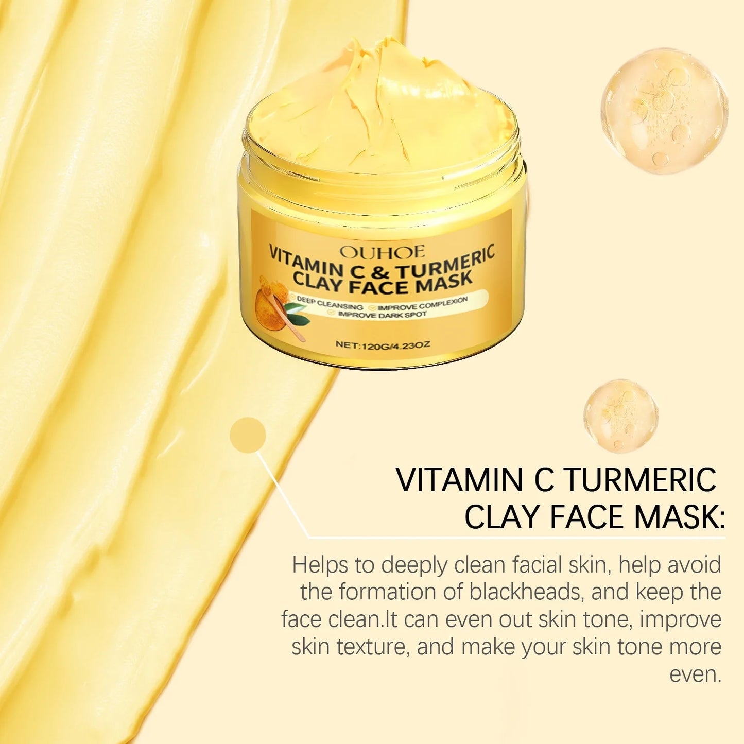 Vitamin C & Turmeric Exfoliating Facial Mask – Deep Pore Cleanser