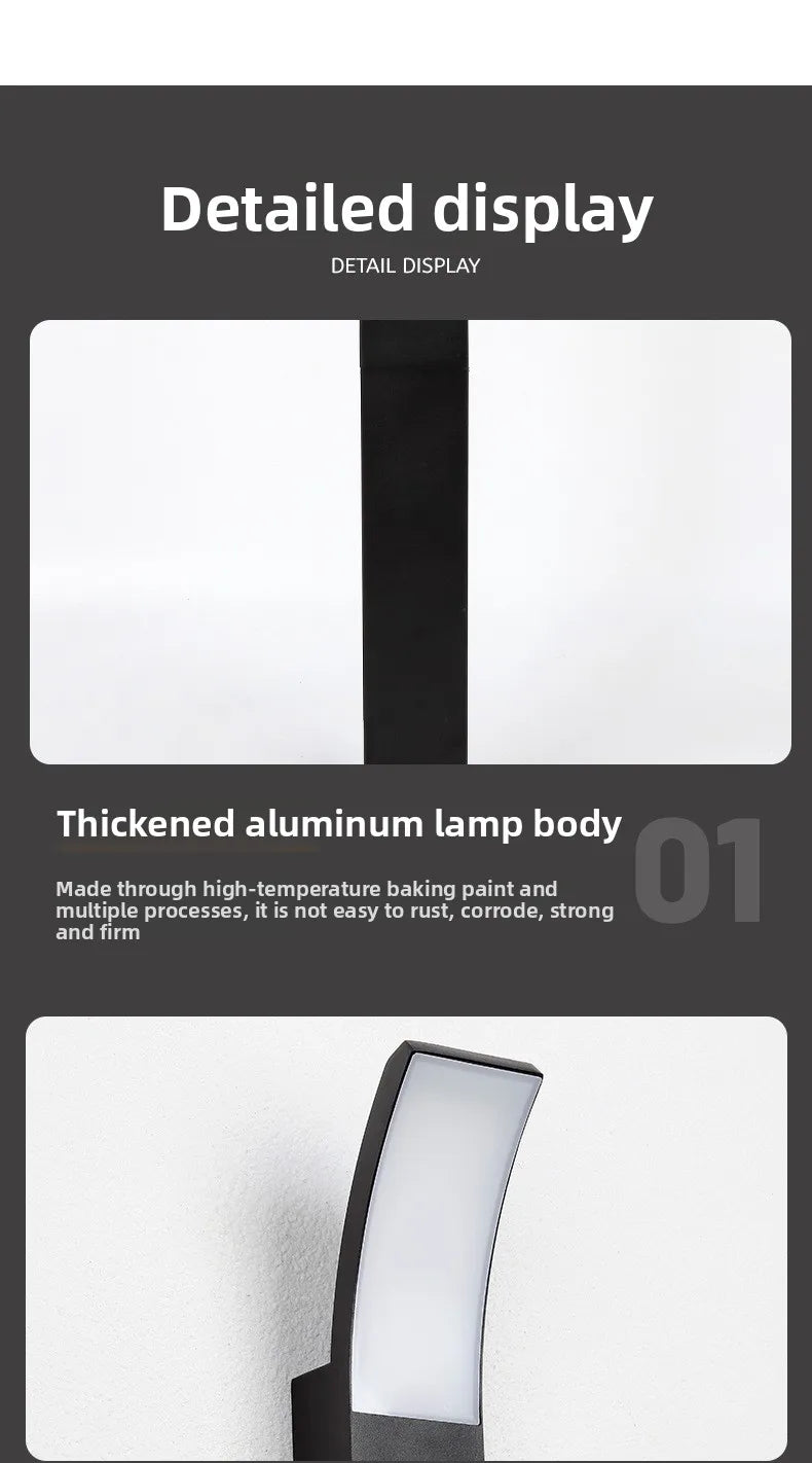 Waterproof Outdoor Wall Lamp – Modern IP65 LED