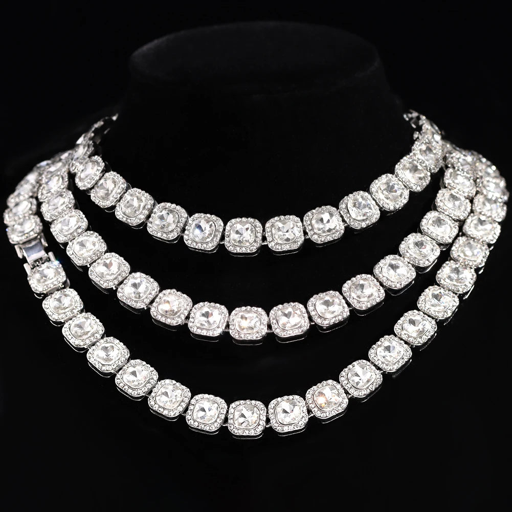Hip Hop Iced Out Cuban Link Chain Necklace – Gold & Silver Men’s Gift
