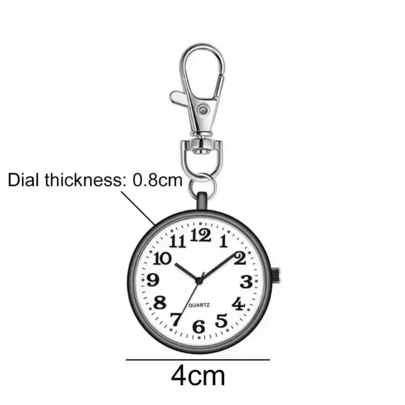 Mini Quartz Pocket Watch with Keyring – Nurse, Student, Gift Watch