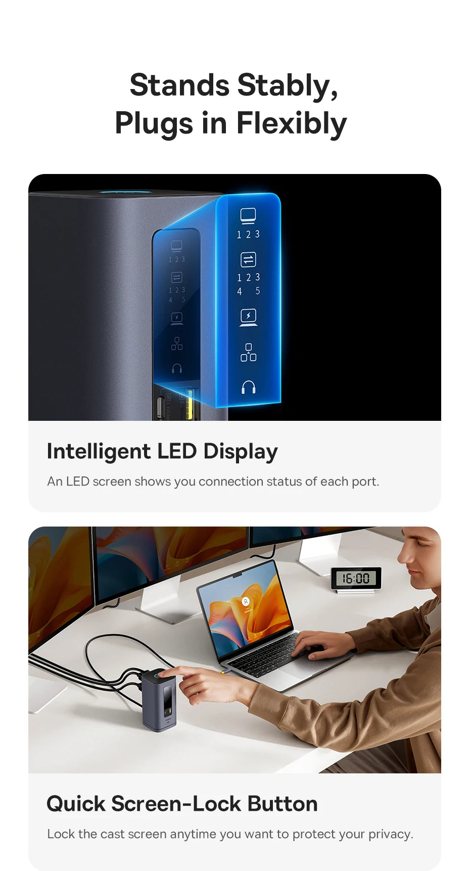 USB-C 11-in-1 Hub – 4K HDMI, DP Triple Display, 100W PD Dock
