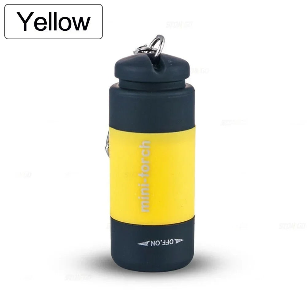 USB Rechargeable LED Pocket Flashlight – Mini Keychain, Waterproof