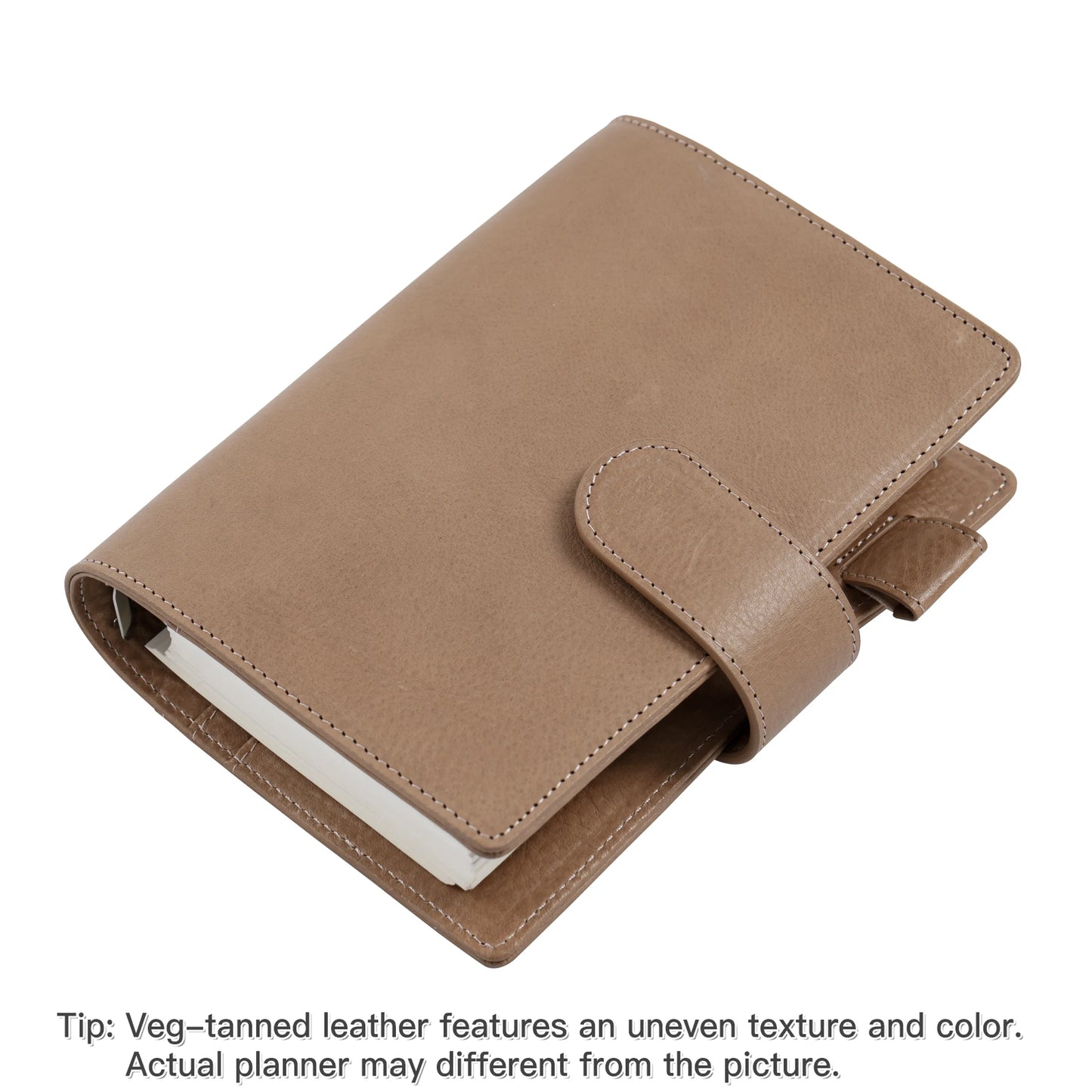 Elite Personal Size Rings Planner – Vegetable Tanned Leather, 25mm Rings