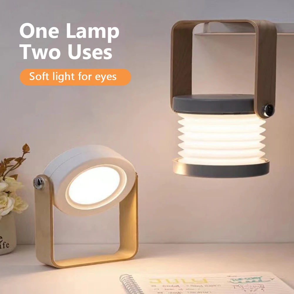 Rechargeable Folding LED Lantern Desk & Bedside Night Light