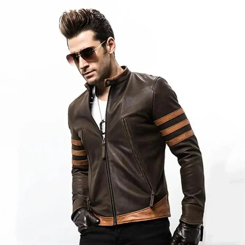 Cartmela Wolverine-Inspired Men’s PU Leather Jacket