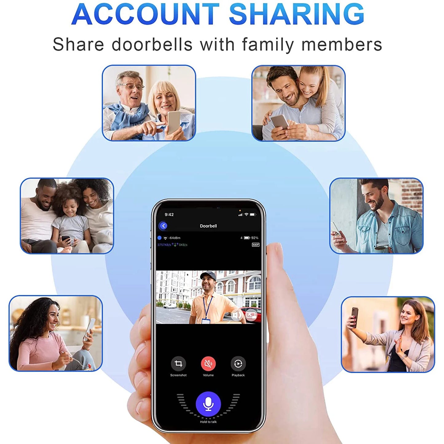 Cartmela 1080P WiFi Smart Video Doorbell | Wireless Home Security Camera