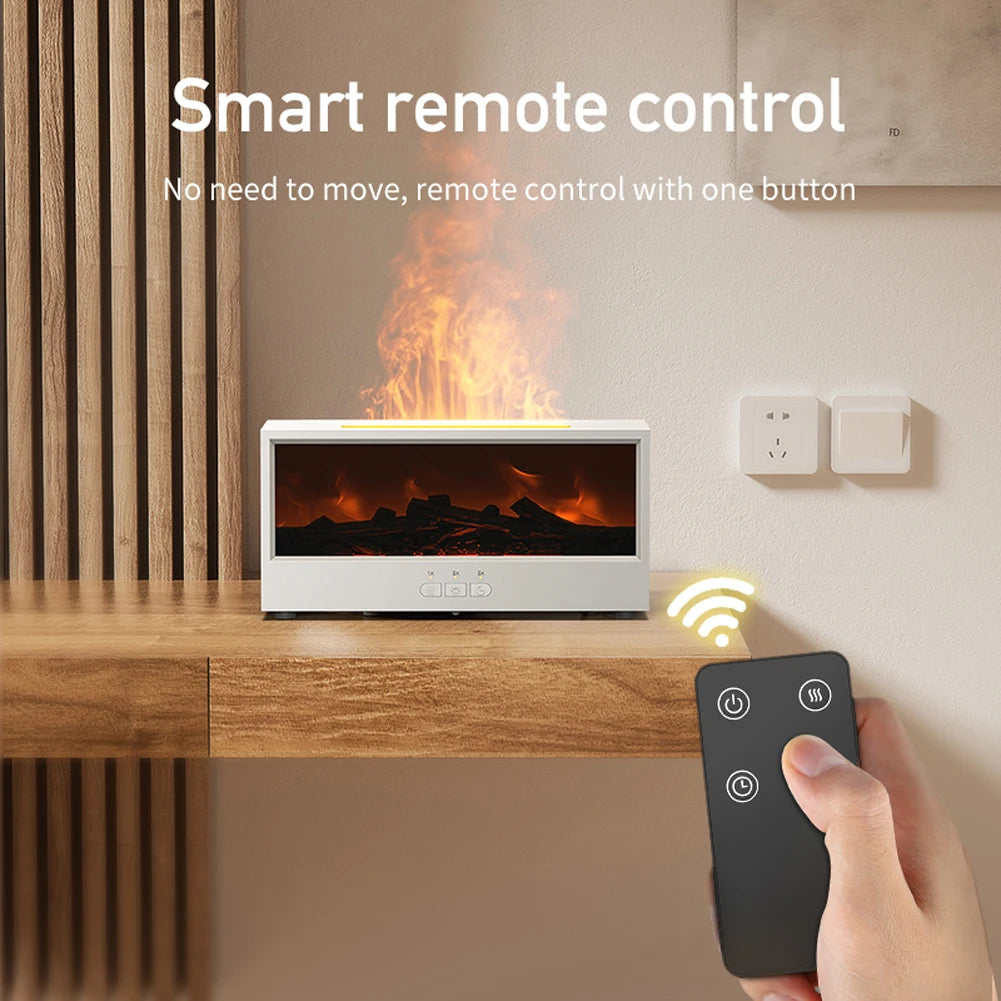 Dynamic Flame Fireplace Air Humidifier & Essential Oil Diffuser