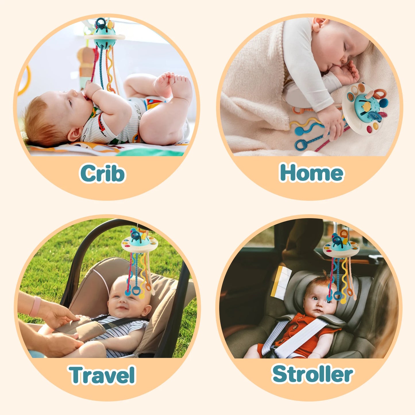 Montessori Sensory Pull String Toy – Educational & Engaging for Babies
