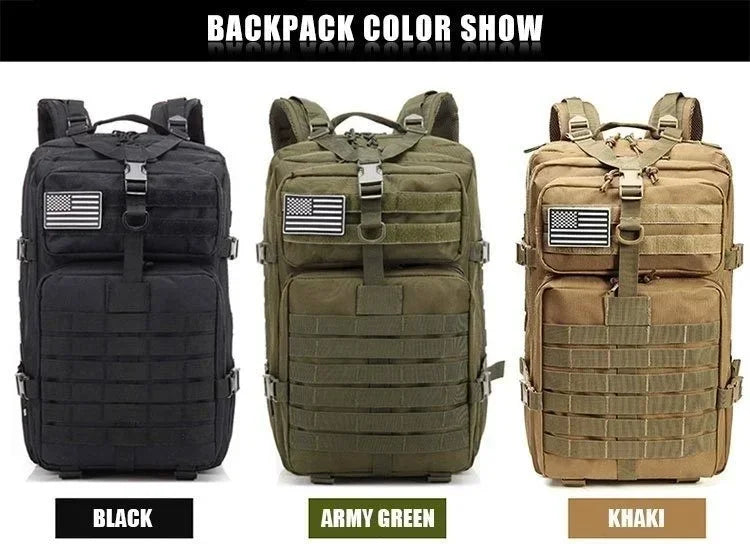 50L Tactical Backpack for Men – Outdoor Travel, Hiking & Hunting Bag