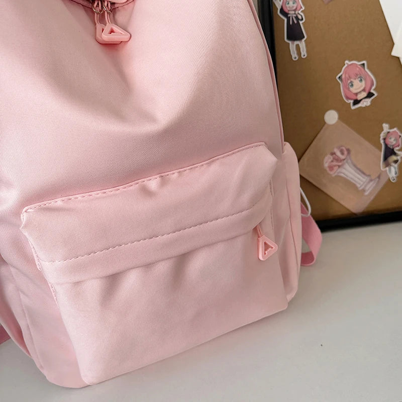 Women’s Waterproof Nylon Backpack – Simple School & Travel Bag