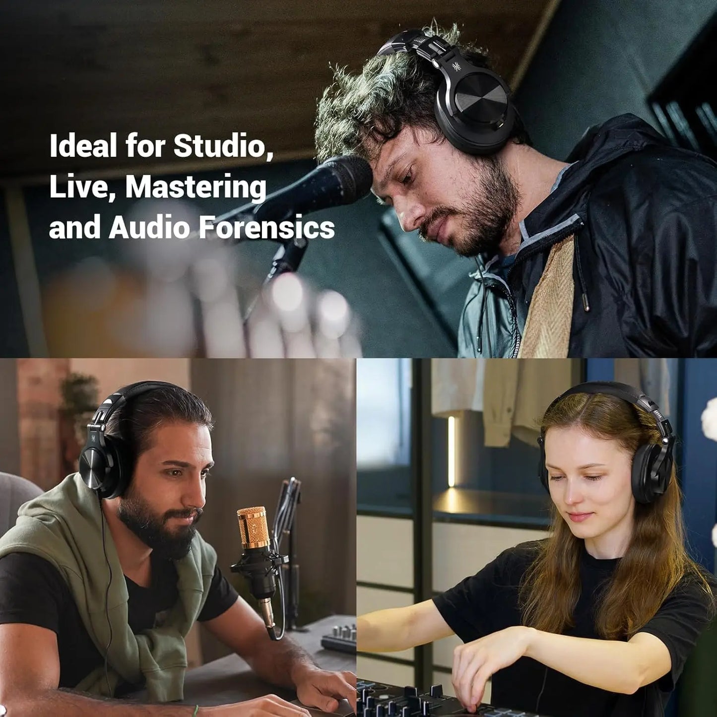 Bluetooth 5.2 Hi-Res Over-Ear Headphones – Wireless Studio DJ