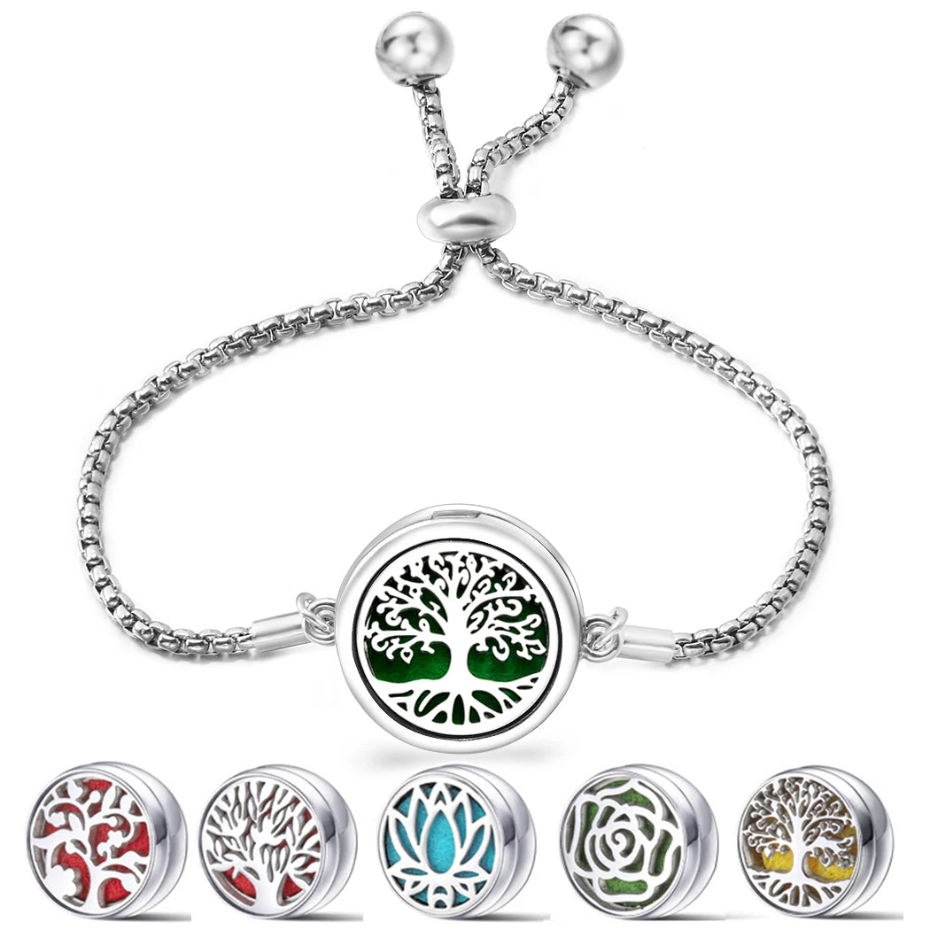 Flower of Life Aromatherapy Diffuser Bracelet for Essential Oils