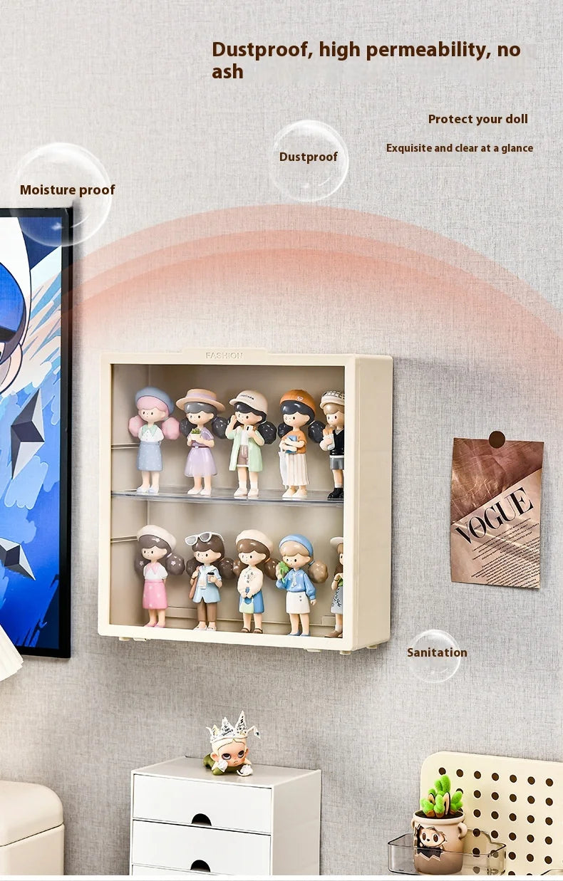 Labubu Acrylic Wall Display Cabinet