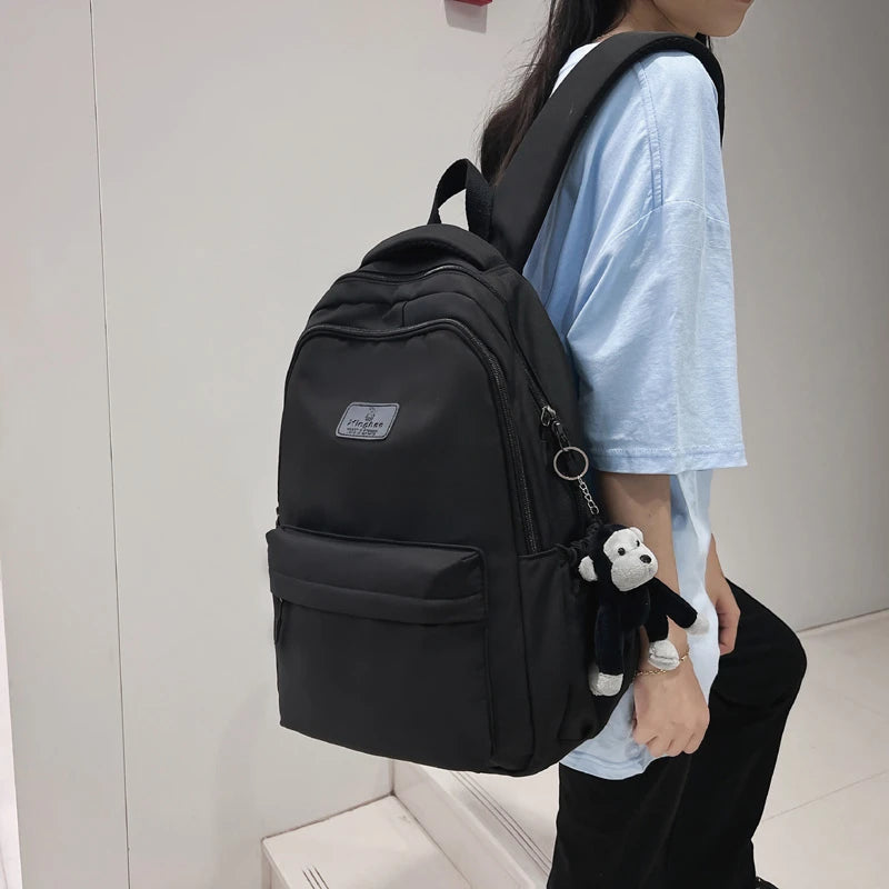 Fashion Waterproof Nylon Backpack – Schoolbag for Teens & Students