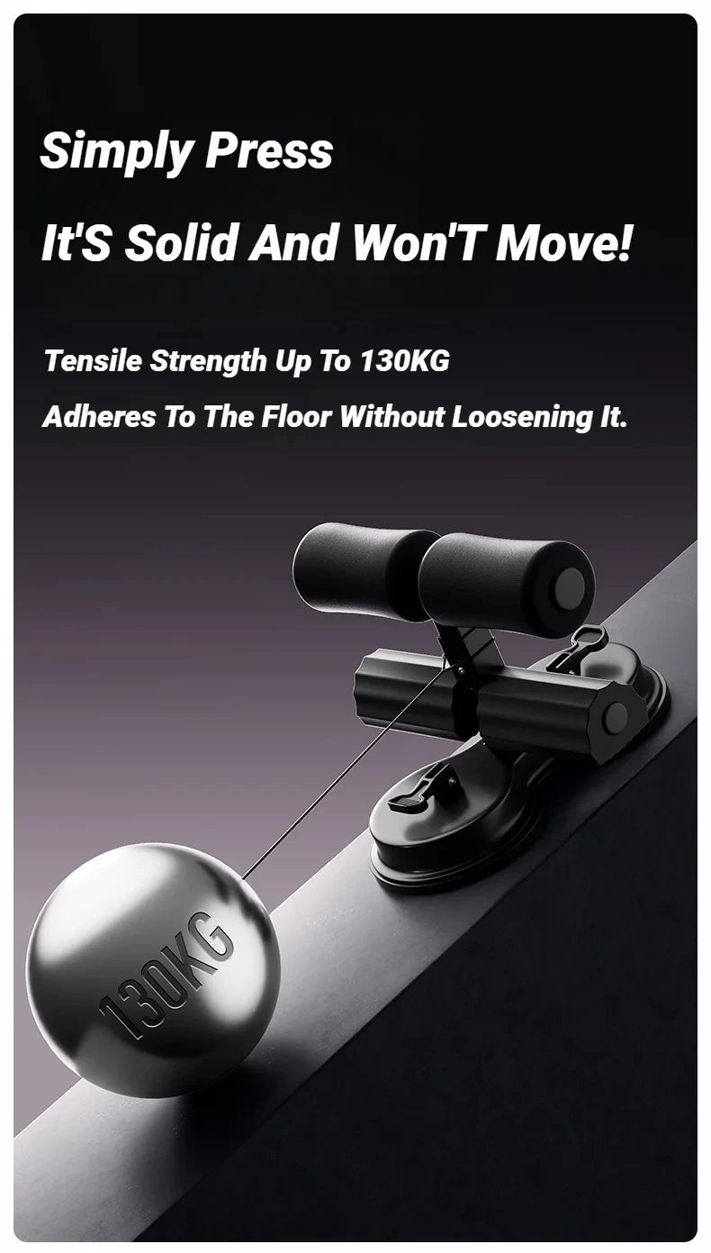 Abdominal Sit-Up Equipment with Suction Cups & Ankle Support