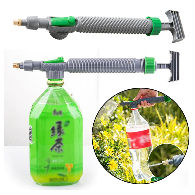 Manual High-Pressure Sprayer with Adjustable Nozzle for Garden Use