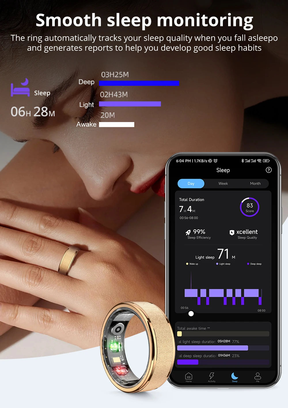 Cartmela | COLMI R10 Smart Ring with Charging Case | Health, Sleep & Fitness Tracker – Waterproof & Stylish for Men and Women