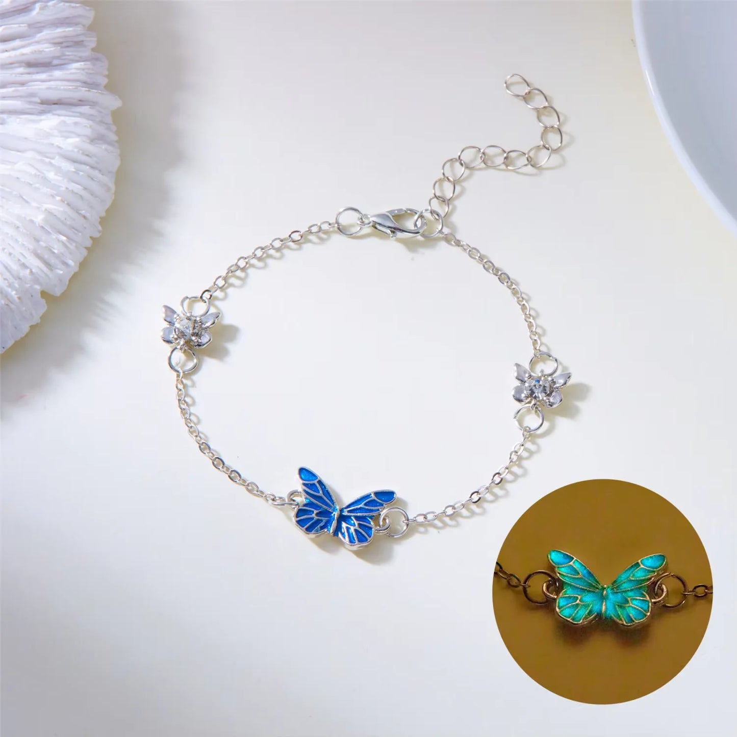 2PCS Butterfly Couples Luminous Bracelet