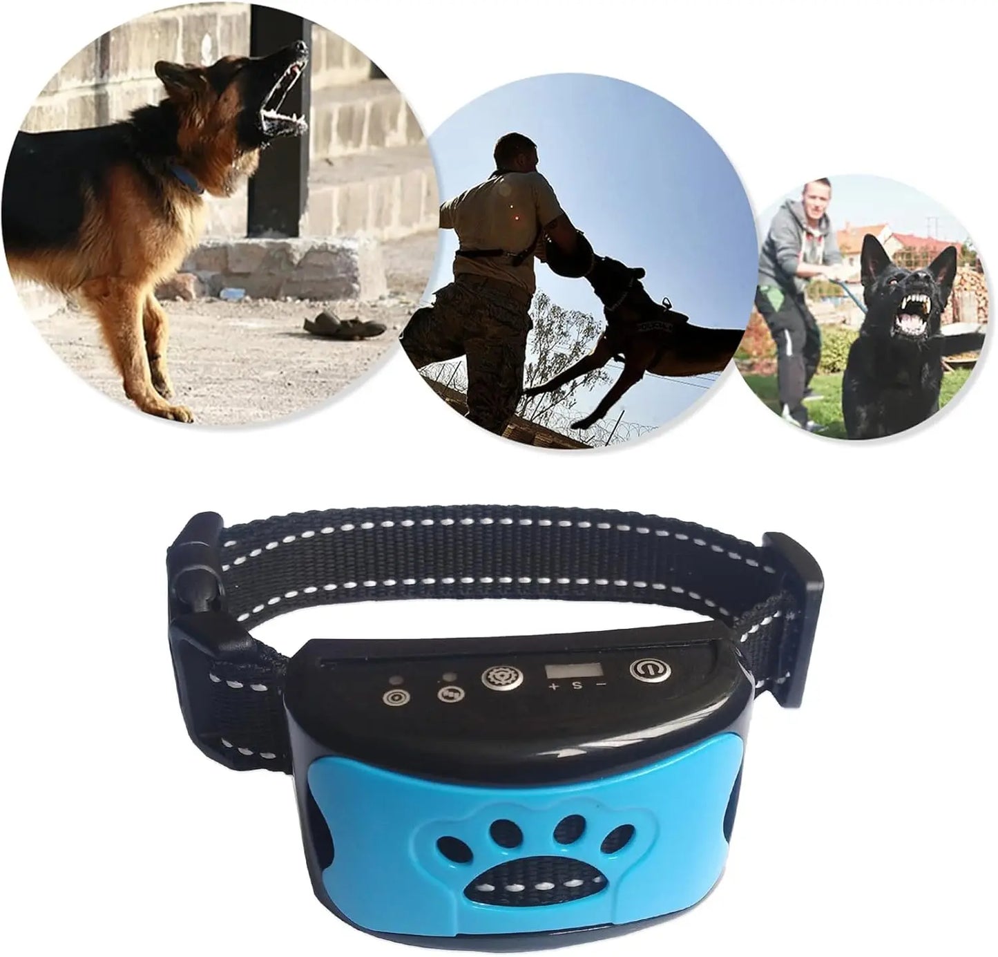 Rechargeable Waterproof Anti Bark Dog Collar with Vibration & Beep