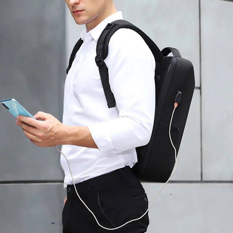 Cartmela Hard Shell Anti-Theft Laptop Backpack for Men