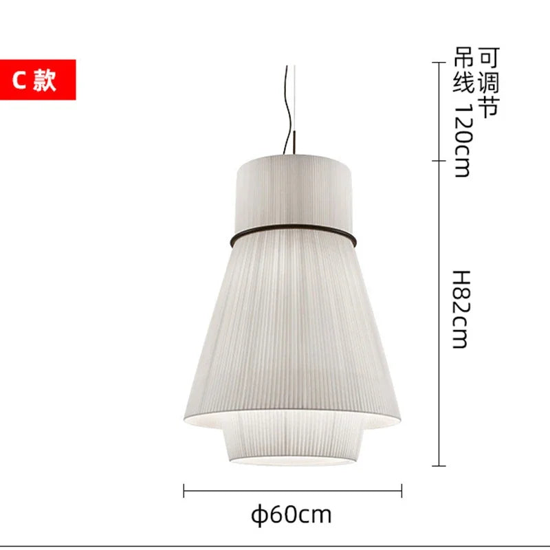 Wabi-Sabi Fabric Pendant Lights – Modern Minimalist Dining Lamps