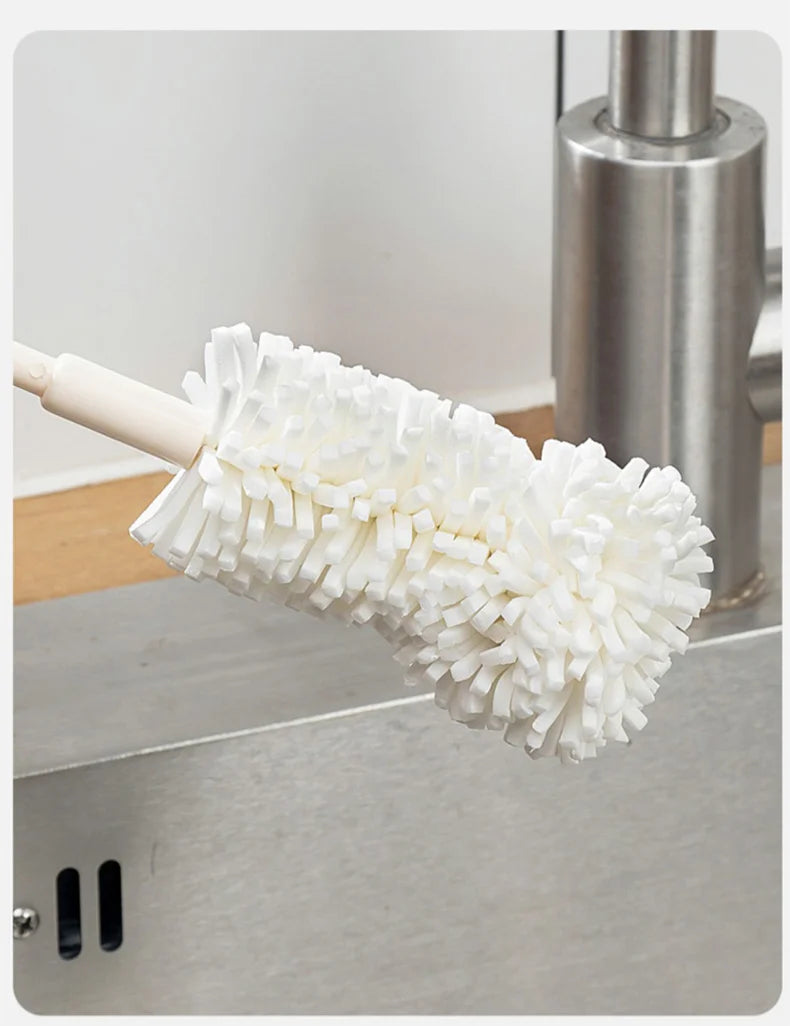 Long Handle Sponge Cup Brush – Bottle & Glass Cleaner Tool