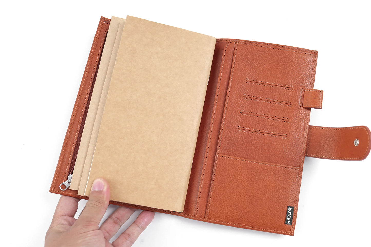 Vegetable Tanned Leather Travel Notebook – Standard Planner Cover
