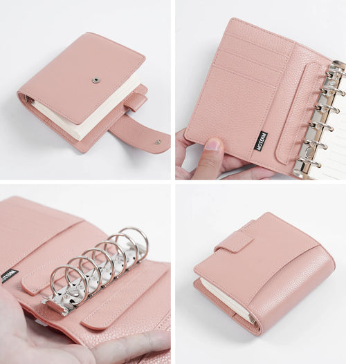 Elite Pocket A7 Rings Planner Cover – Pebbled Grain Leather, 25mm Rings