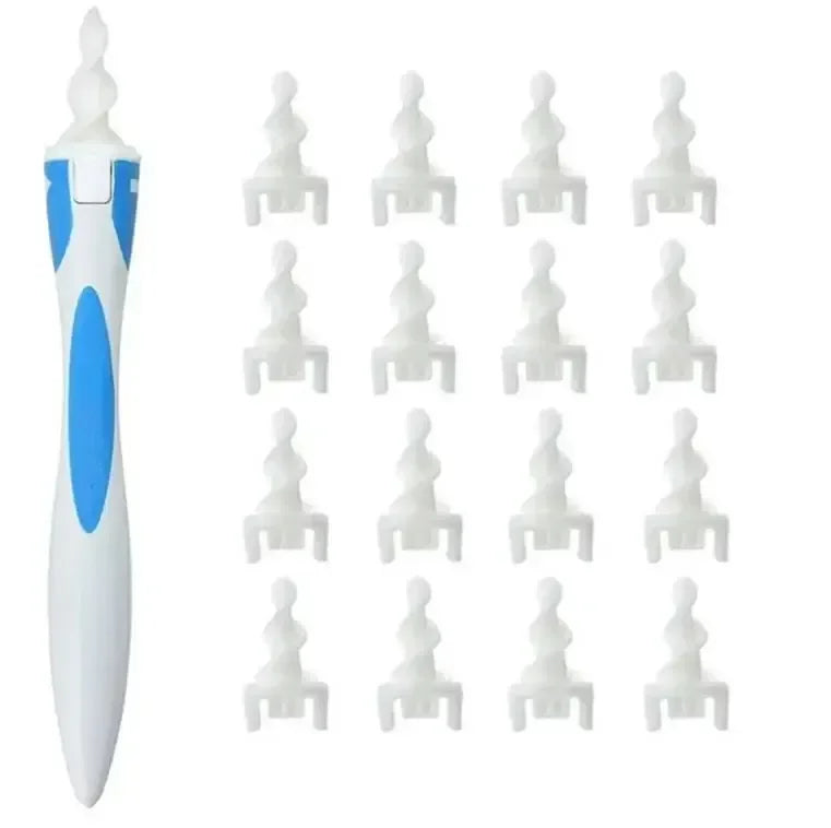 Soft Silicone Ear Wax Remover Tool with 16 Replacement Tips