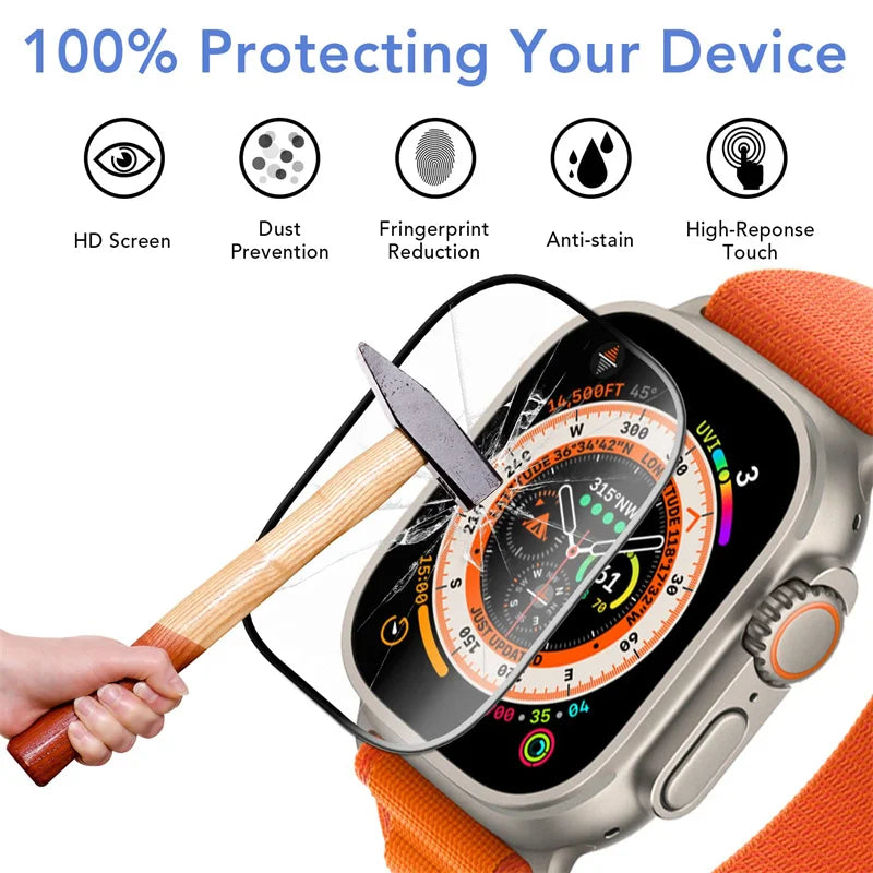 3D Screen Protector Film for Apple Watch Series 9–1, SE, Ultra 2