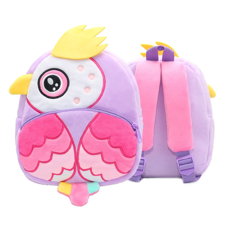 Cartmela Cute Animals Cartoon Plush Backpack - Kids Schoolbag
