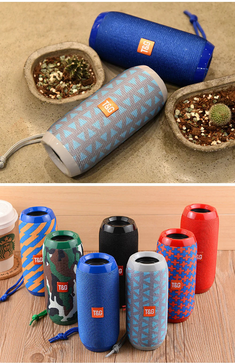 T&G TG117 Bluetooth Speaker Portable Waterproof Outdoor Stereo TWS