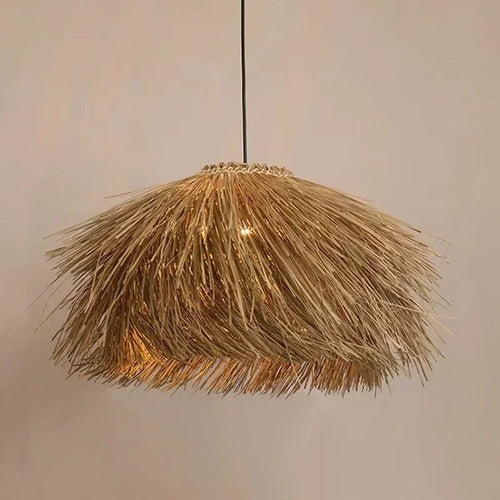 Retro Hand-Woven Rattan LED Chandeliers – Pendant Lights 40–80cm