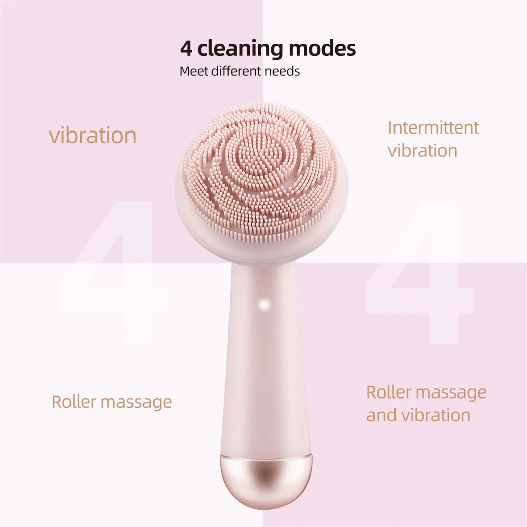 Electric Silicone Facial Cleansing Brush – Waterproof Beauty Tool