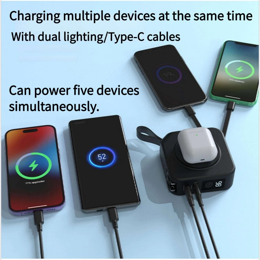 10000mAh Magnetic Wireless Power Bank with Cable & Plug – PD22.5W