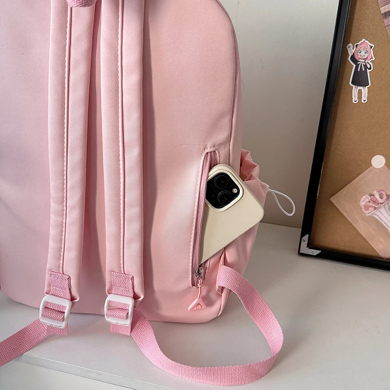 Women’s Waterproof Nylon Backpack – Simple School & Travel Bag