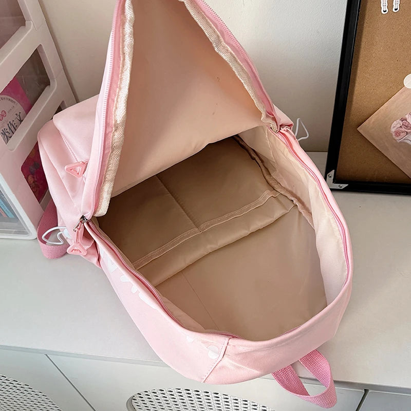Women’s Waterproof Nylon Backpack – Simple School & Travel Bag