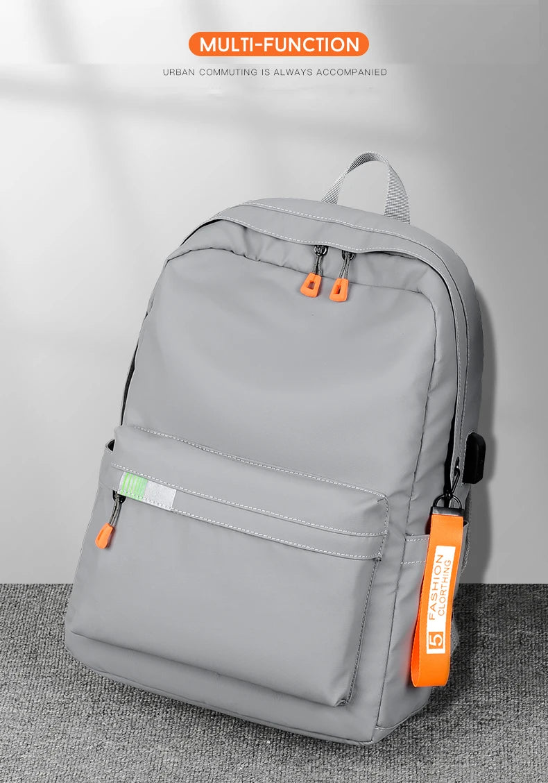 Lightweight Urban Men’s Backpack – Waterproof USB Laptop Bag